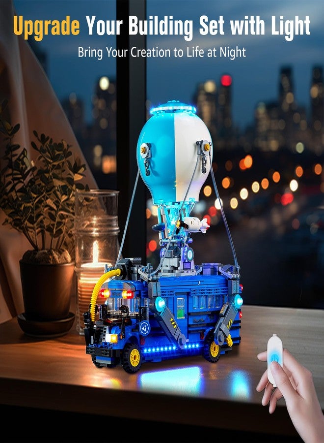 BrickSoul Upgrade Light Kit for Lego 77073 Fortnite Battle Bus Building Set | with ON/Off & Dimmer Switch & Hidden Cable Tech | Easy Install Lighting Set (77073 Set NOT Included) - Image 5